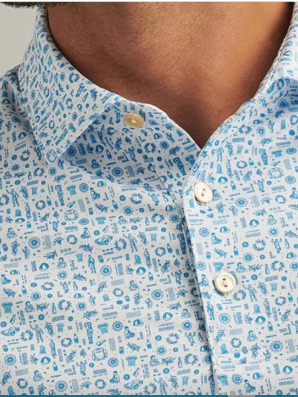 Peter Millar Toga Party Print Jersey Performance Golf Polo Shirt NWT